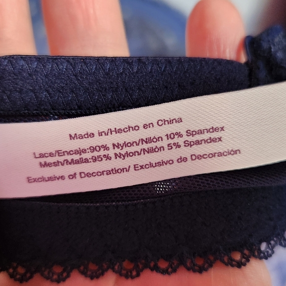 Adore Me Midnight Blue Lace Bra Unlined - Picture 5 of 6